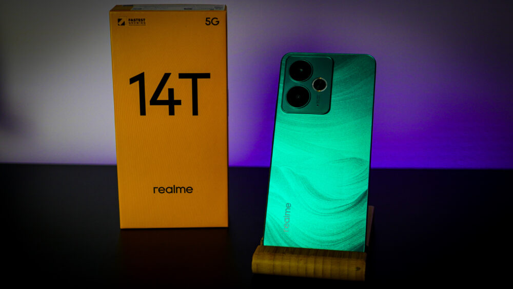 Smartfon Realme 14T 5G w zielonej obudowie z ekranem AMOLED i baterią 6000 mAh