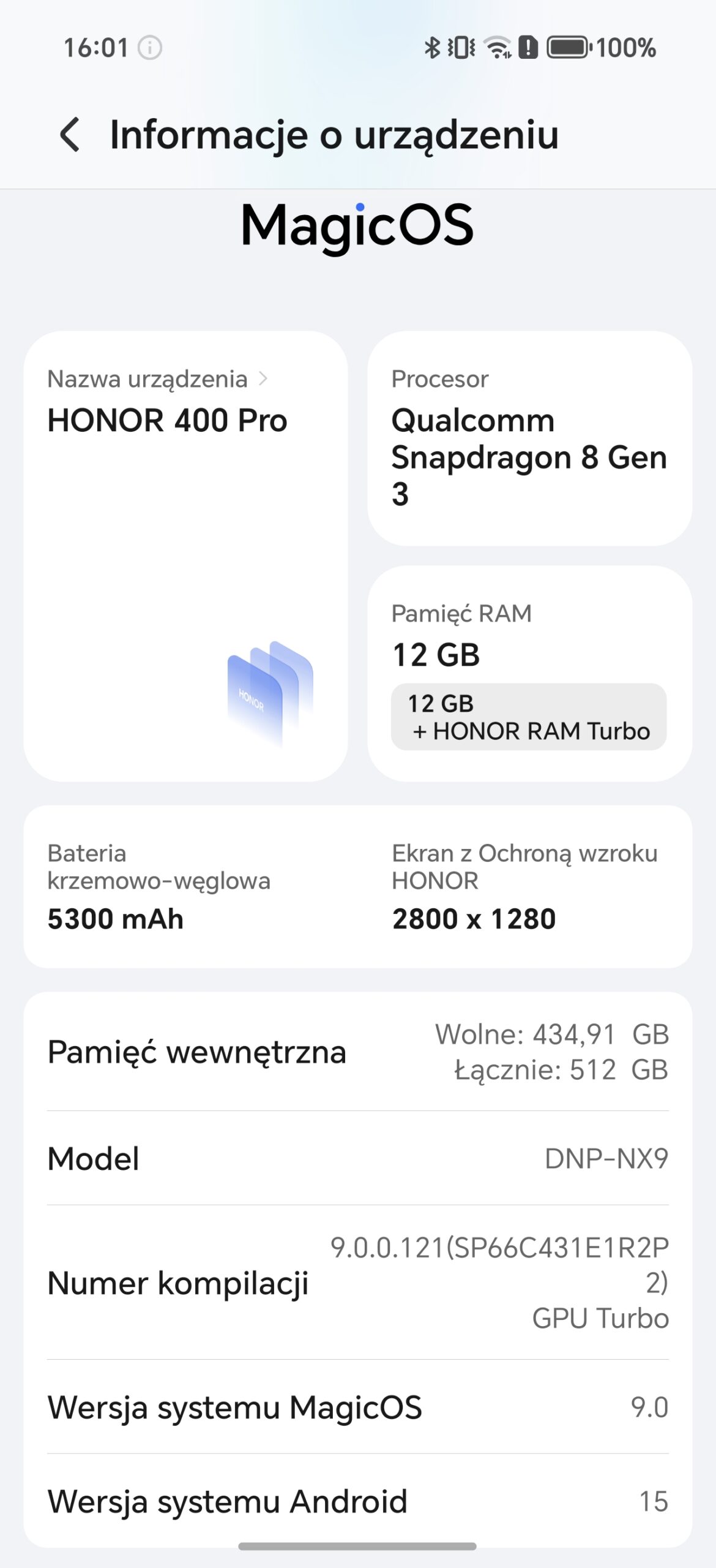 Smartfon Honor 400 PRO w wersji 512 GB z wyświetlaczem AMOLED i potrójnym aparatem