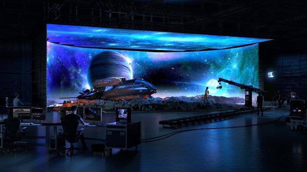 Studio produkcji wirtualnej wyposażone w modułowy ekran Sony Crystal LED Verona