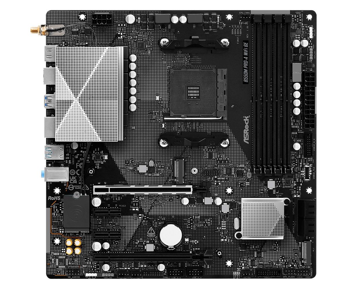ASRock B550M Pro-A WiFi 6E z radiatorem VRM