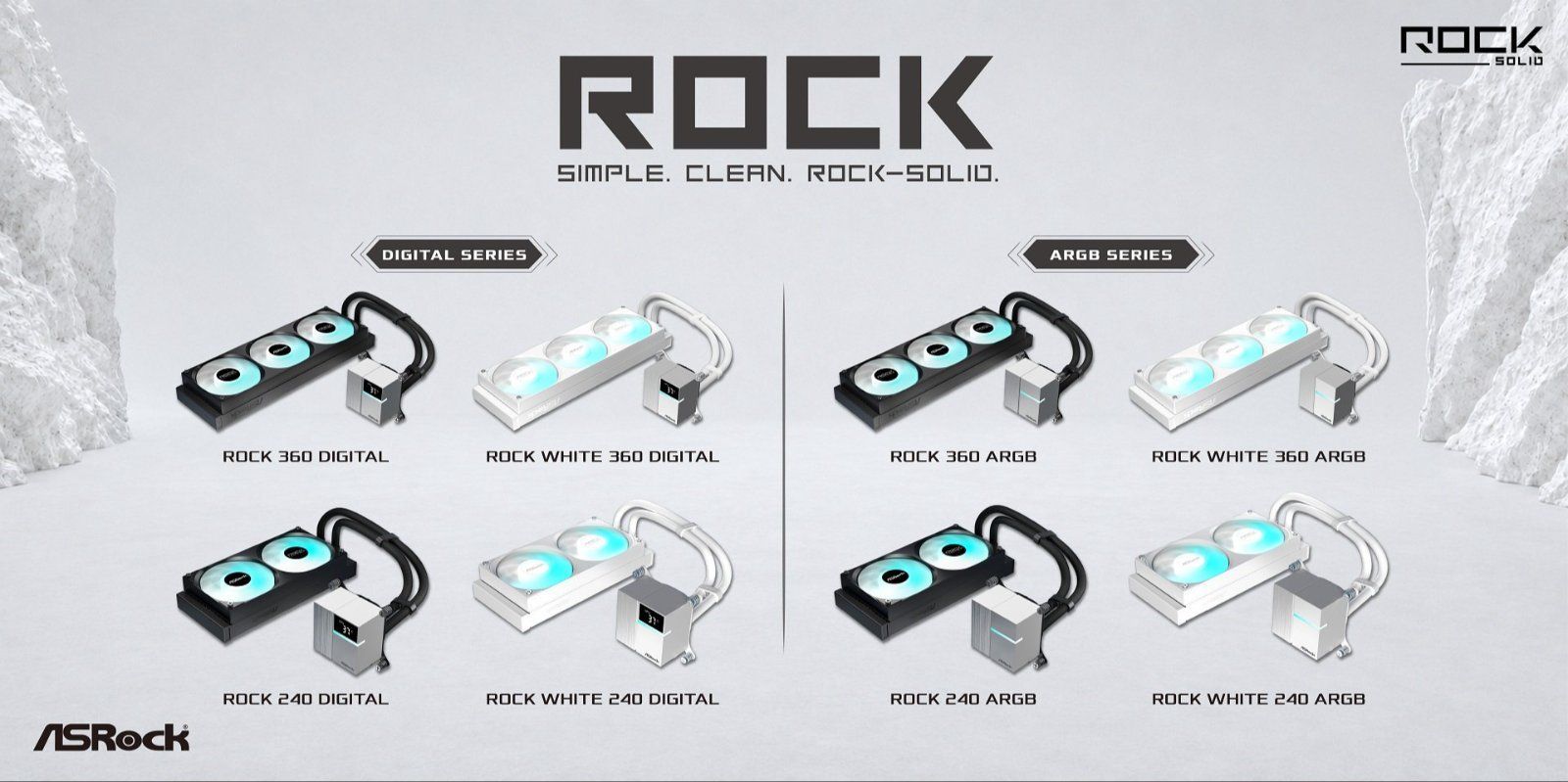 ASRock Rock Series - warianty chłodzeń AIO Digital i ARGB