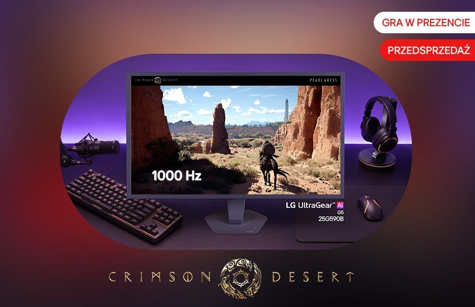 LG UltraGear 25G590B - Pierwszy monitor 1000 Hz w przedsprzedaży z grą Crimson Desert