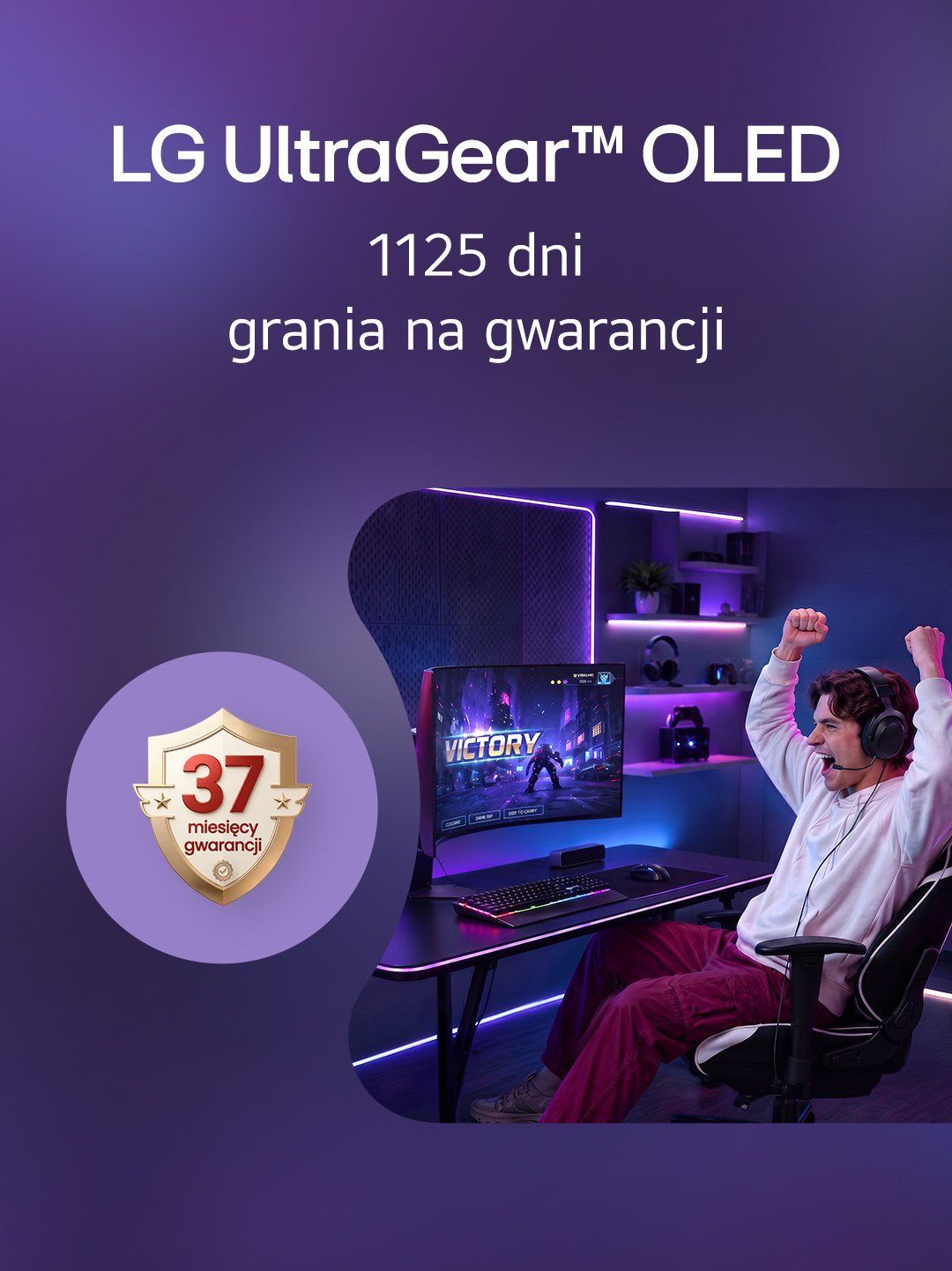 LG UltraGear OLED - 1125 dni grania gwarancji