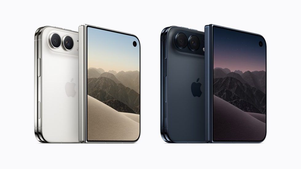 Dwa Apple iPhone Duo w różnych kolorach