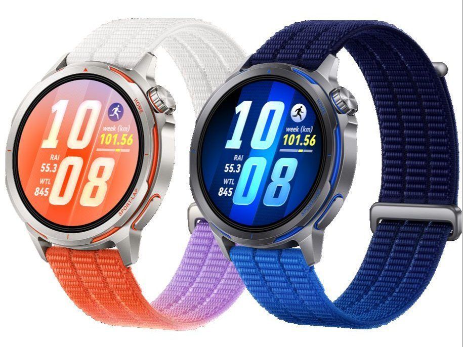 Dwa Huawei Watch GT Runner 2 w różnych kolorach