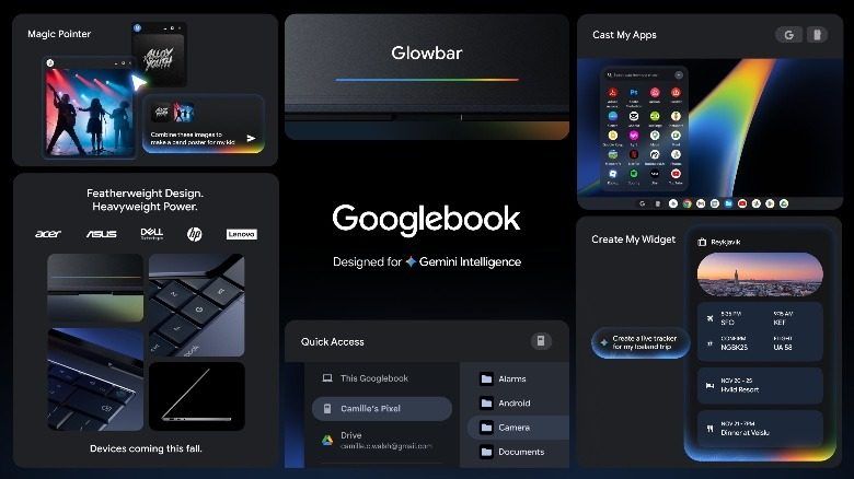 Googlebook z interfejsem Android i Gemini Intelligence