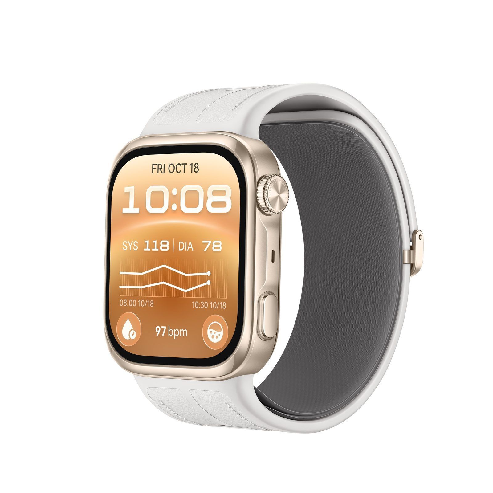 Huawei Watch D3 biały, ekran z odczytami