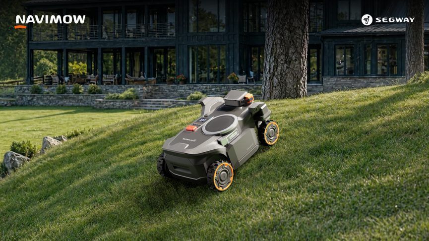 Kosiarka Segway Navimow H5 Pro na pochyłym trawniku