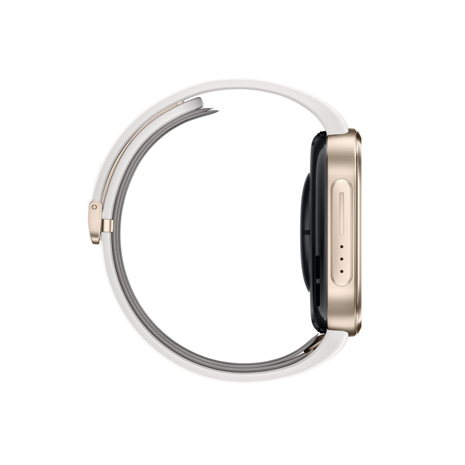 Prawy profil białego Huawei Watch D3