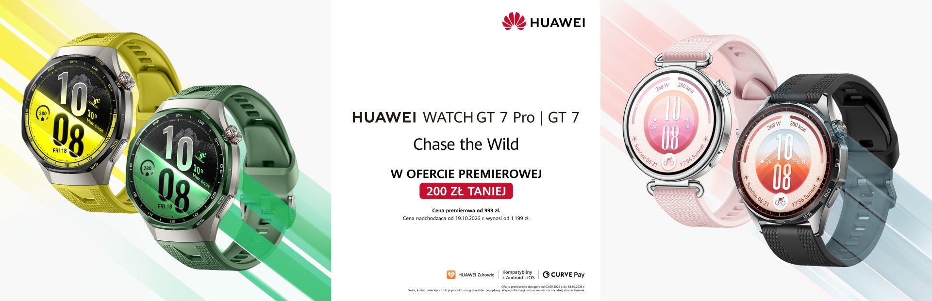 Reklama Huawei Watch GT 7 PRO z ofertą premierową