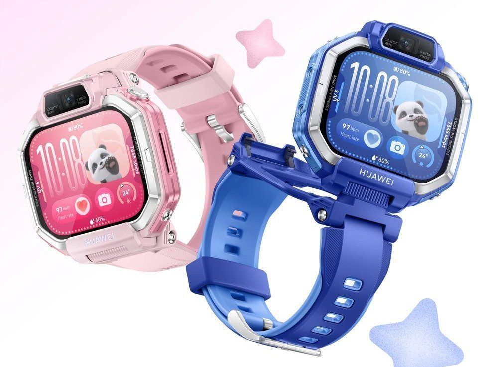 Różowy i niebieski Huawei Watch Kids X1