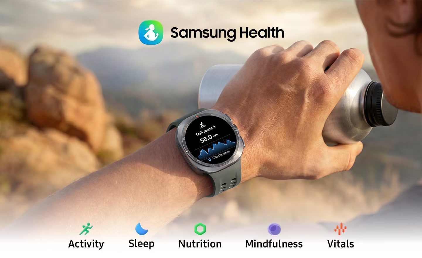 Samsung Health na Galaxy Watch Ultra2 podczas aktywności