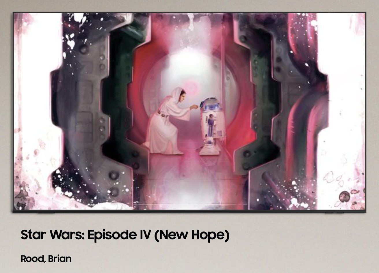Księżniczka Leia Star Wars Rood, Brian w Samsung Art Store