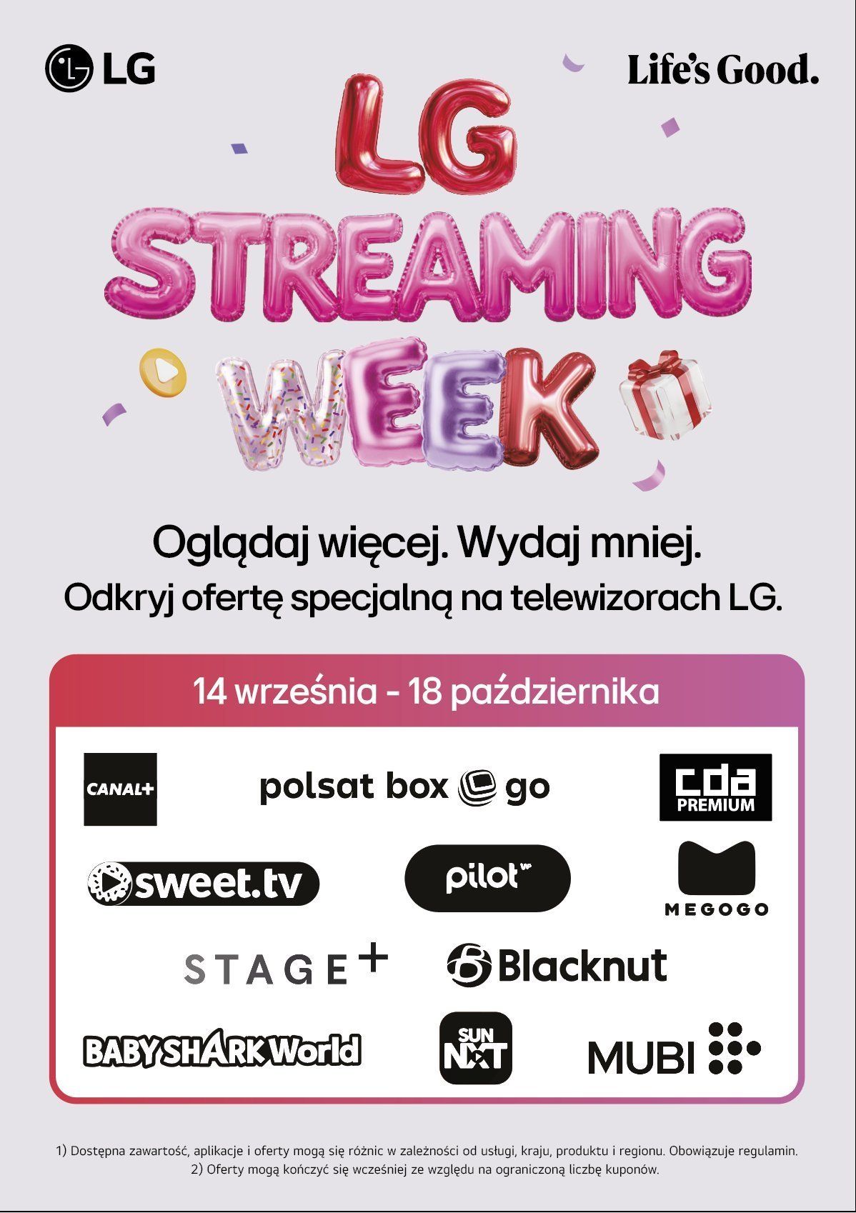 LG Streaming Week prezentuje partnerów streamingowych