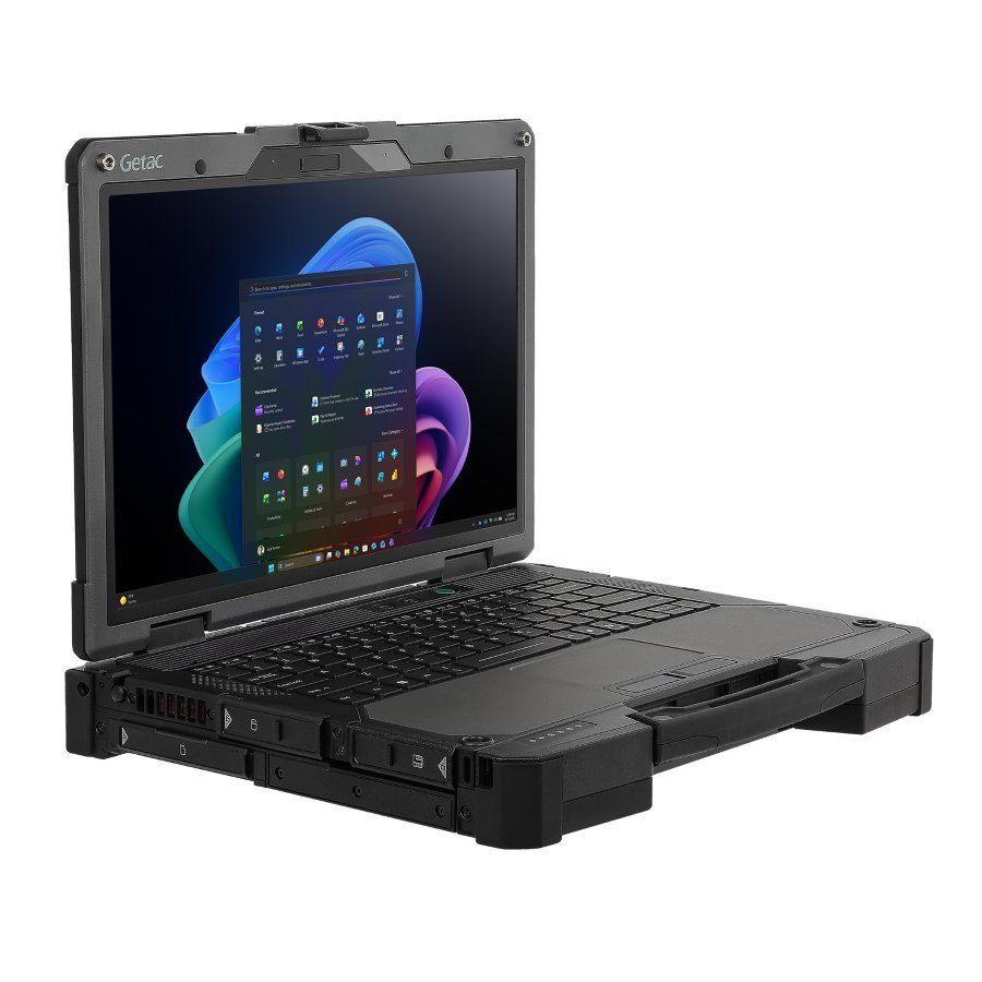 Wzmocniony laptop Getac B360X Pro w ujęciu profilowym